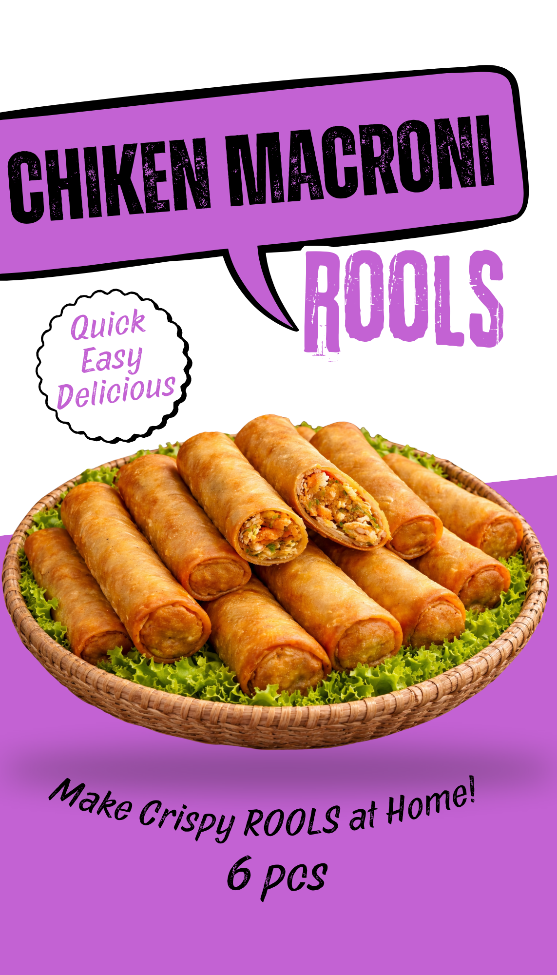 Chicken Macaroni Rolls 6 PCS