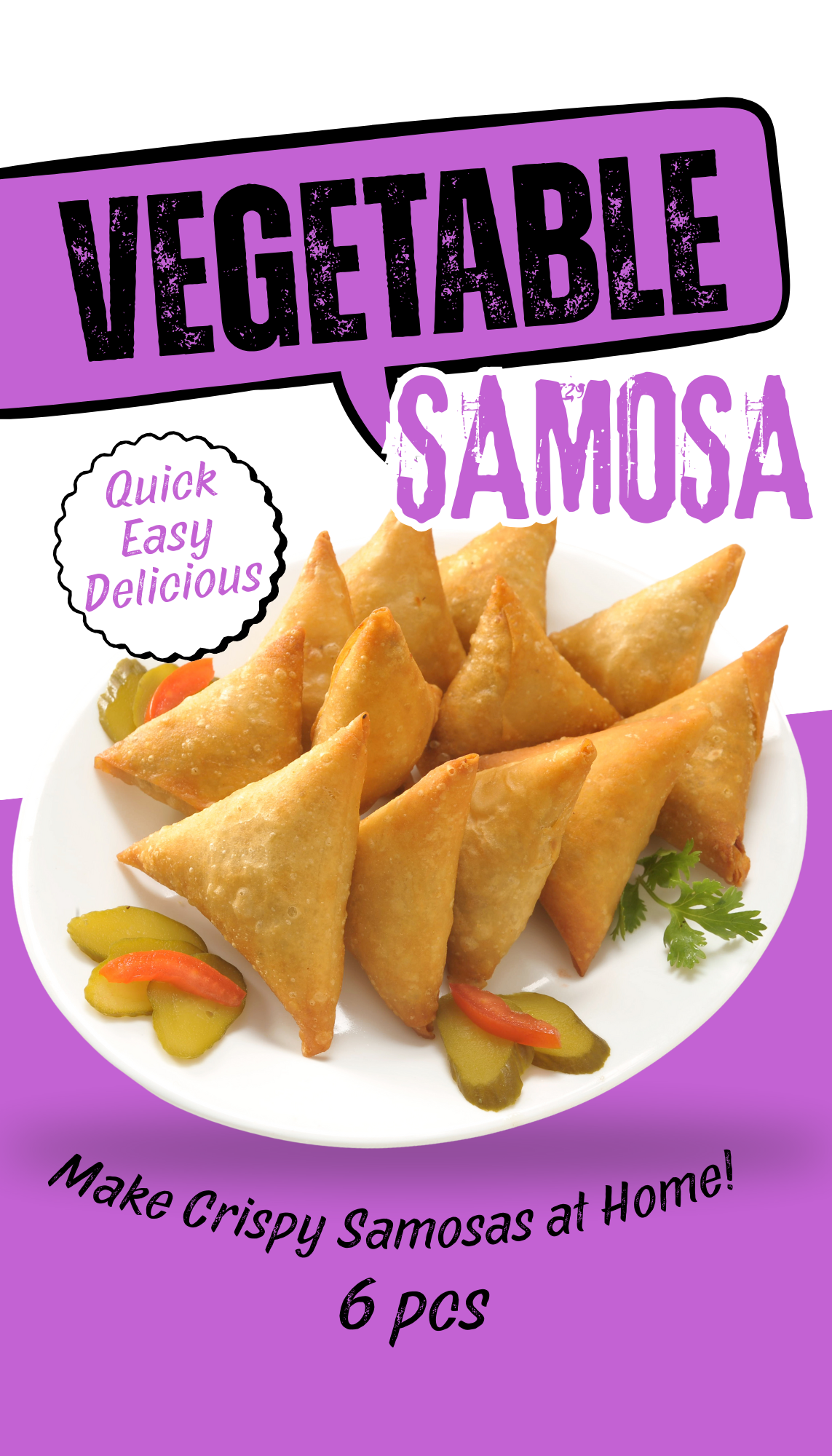 Vegetable Samosa 6 PCS