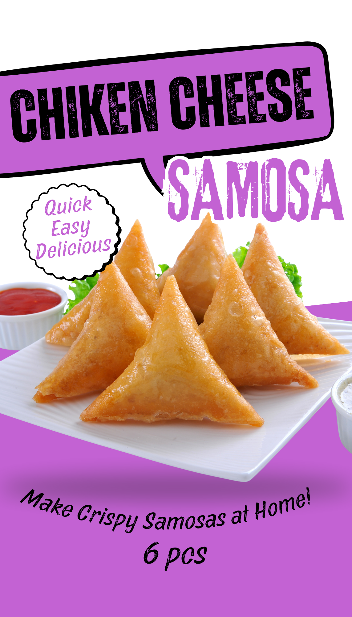 Chicken Cheese Samosa 6PCS