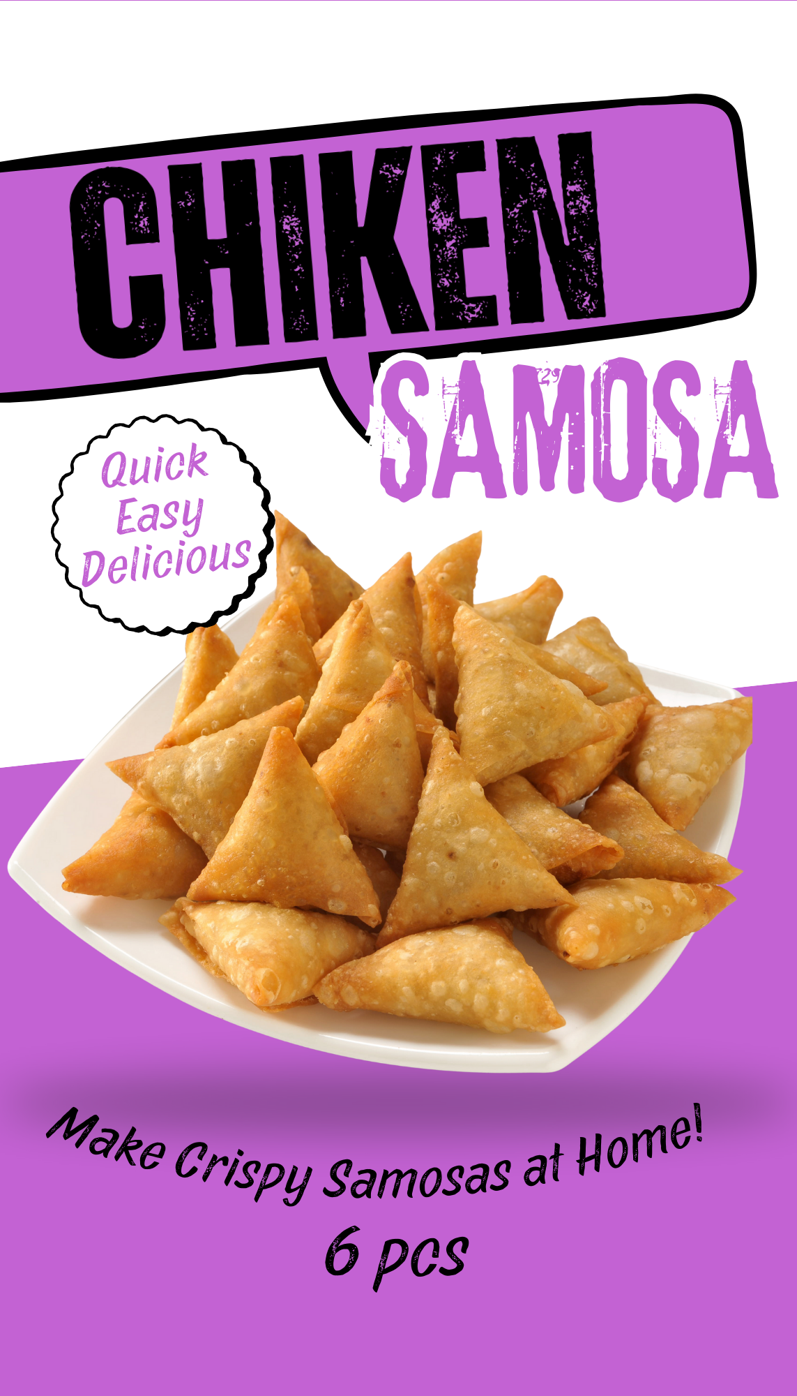 Chicken Samosa 6 Pcs